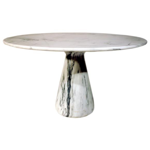 white round pedestal dining table